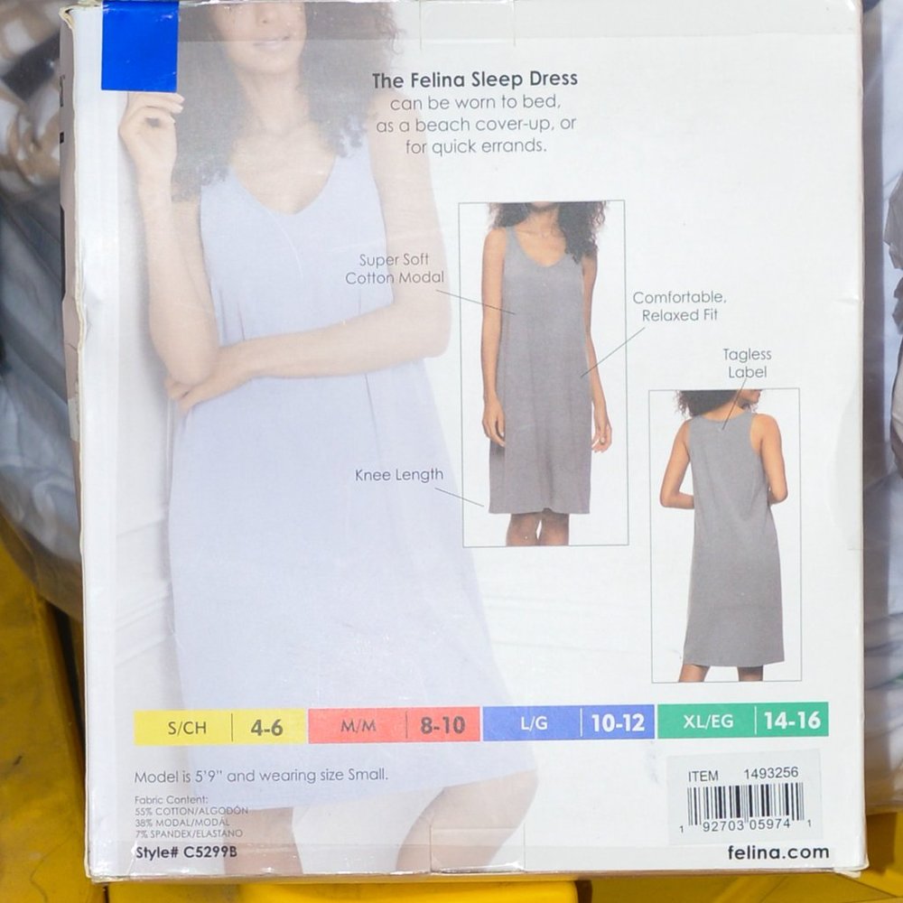 Felina Women's Sleep Dress Cotton‎ Modal Stretch 2 Pack